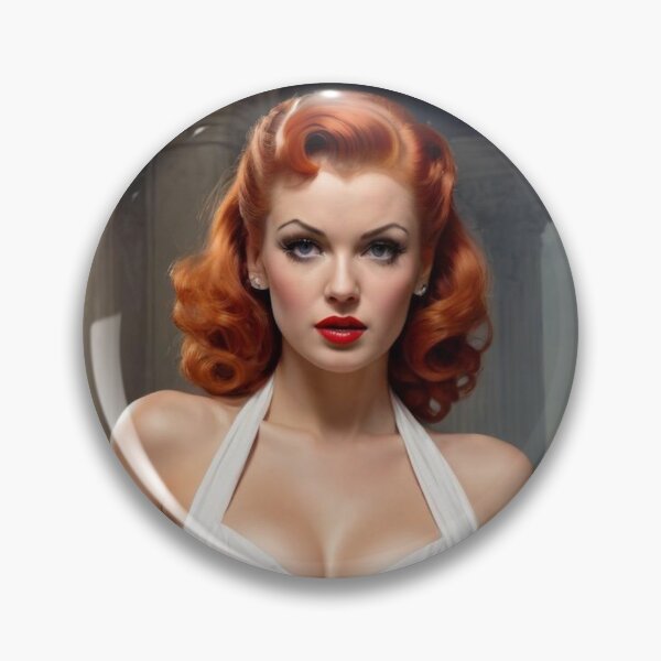 Item preview, Vintage 1940s Roman Goddess Red Head Pin Up designed and sold by MissSaylor.