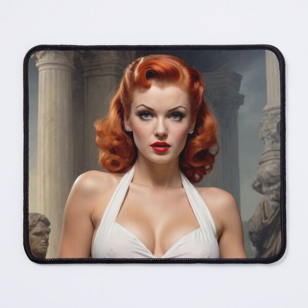 Item preview, Vintage 1940s Roman Goddess Red Head Pin Up designed and sold by MissSaylor.