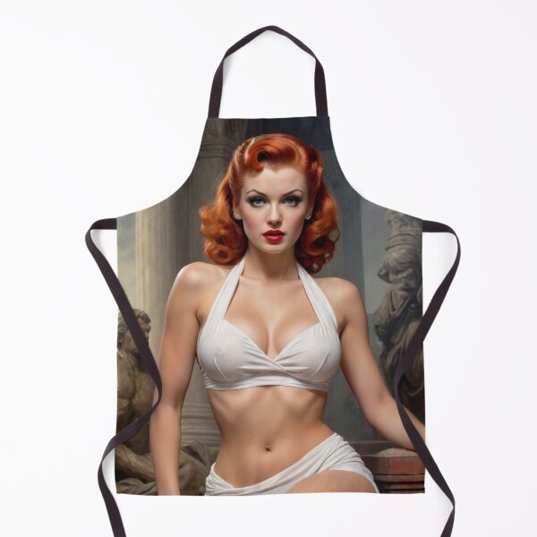Item preview, Vintage 1940s Roman Goddess Red Head Pin Up designed and sold by MissSaylor.