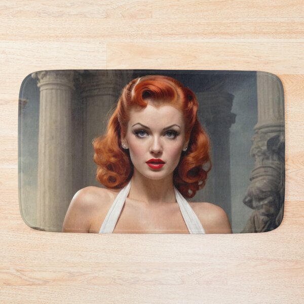 Item preview, Vintage 1940s Roman Goddess Red Head Pin Up designed and sold by MissSaylor.