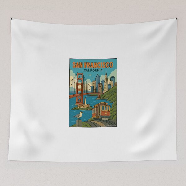 Item preview, San Francisco, California – Retro Travel Design designed and sold by Explore That City.