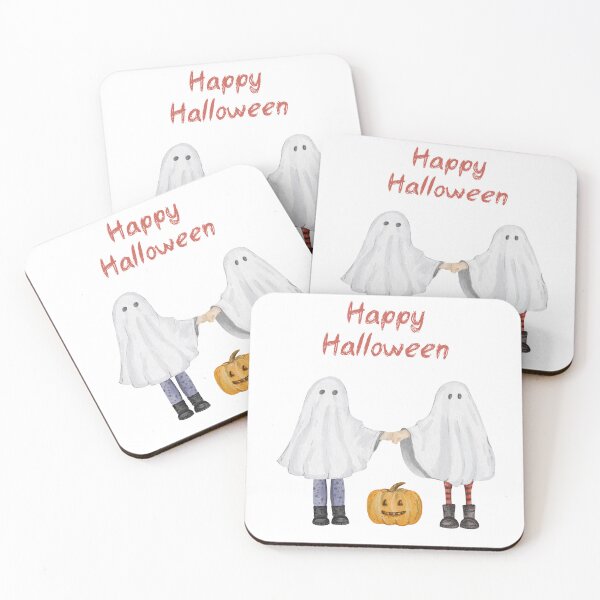 Item preview, Watercolor Halloween Clipart – Hand-painted Ghosts-friends and Pumpkin clip art on Transparent background designed and sold by alladorofieieva.
