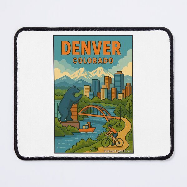 Item preview, Denver, Colorado – Retro Travel Design designed and sold by Explore That City.