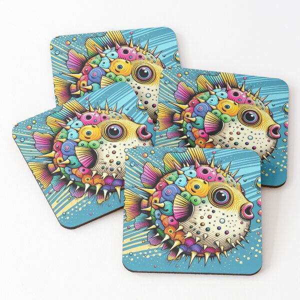 Item preview, colorful hedgehog fish designed and sold by Dogandesighn.