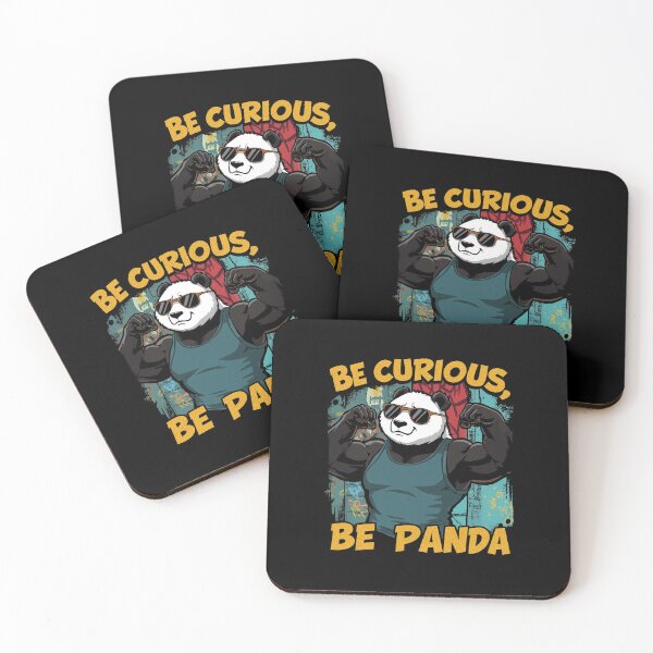 Item preview, Be Curious, Be Panda – Muscular Gym Panda Cartoon designed and sold by PumpedPanda.