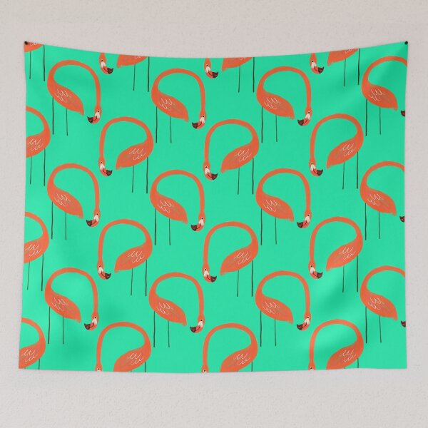 Item preview, Wonky flamingo pattern designed and sold by HemasDesignLab.