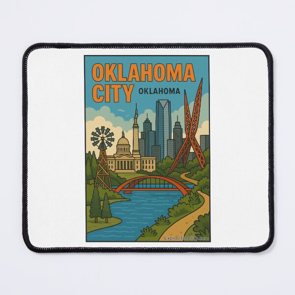 Item preview, Oklahoma City, Oklahoma – Retro Travel Design designed and sold by Explore That City.