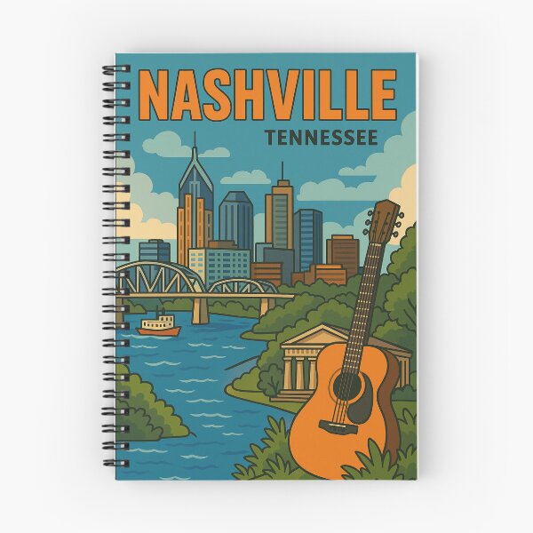 Item preview, Nashville, Tennessee – Retro Travel Design designed and sold by Explore That City.