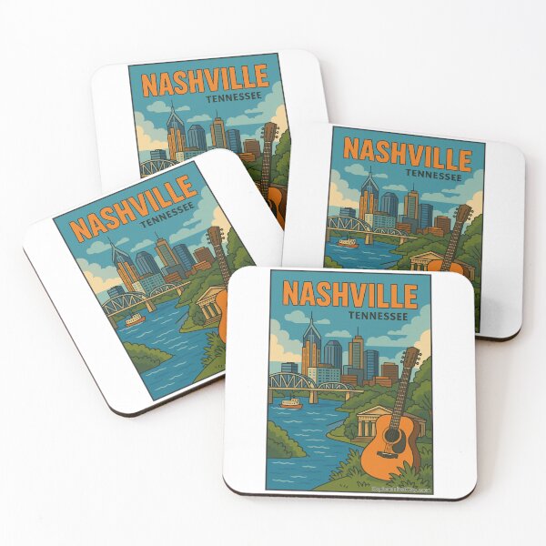 Item preview, Nashville, Tennessee – Retro Travel Design designed and sold by Explore That City.