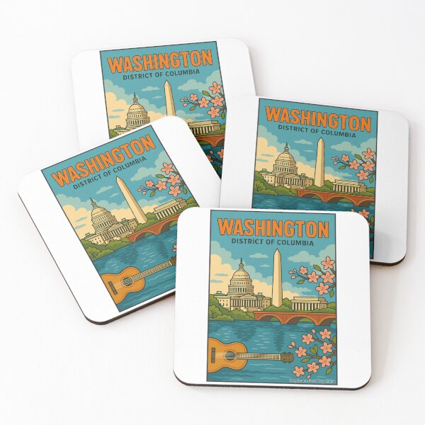 Item preview, Washington, District of Columbia – Retro Travel Design designed and sold by Explore That City.