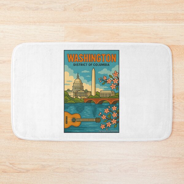 Item preview, Washington, District of Columbia – Retro Travel Design designed and sold by Explore That City.