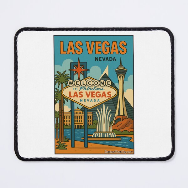 Item preview, Las Vegas, Nevada – Retro Travel Design designed and sold by Explore That City.