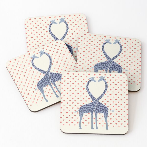 Aperçu de l'œuvre Girafes amoureuses – Illustration de la Saint-Valentin créée et vendue par micklyn.
