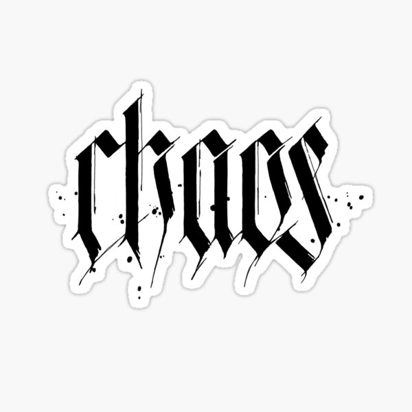 Item preview, Chaos - Lettering Gothic Calligraphy Gifts For Calligraphylovers designed and sold by StellRocket.