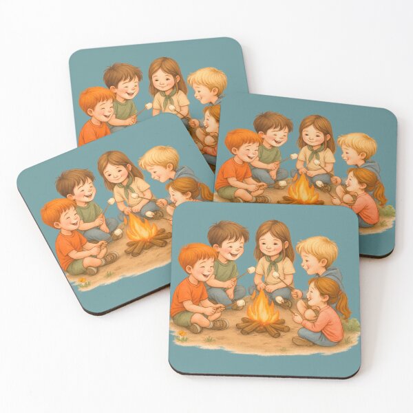 Item preview, Timeless Playtime - Kids at the Campfire – Marshmallow Moments & Laughs designed and sold by Neonyx2020.