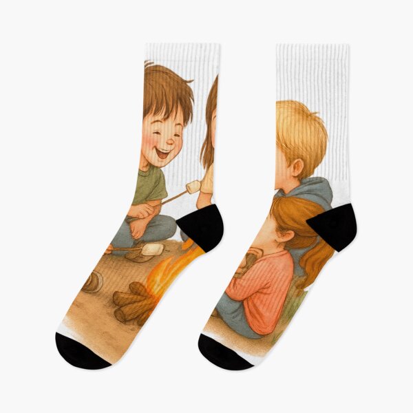 Item preview, Timeless Playtime - Kids at the Campfire – Marshmallow Moments & Laughs designed and sold by Neonyx2020.