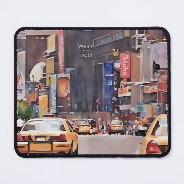 Item preview, Taxis on Fifth Avenue designed and sold by RCWatercolours.