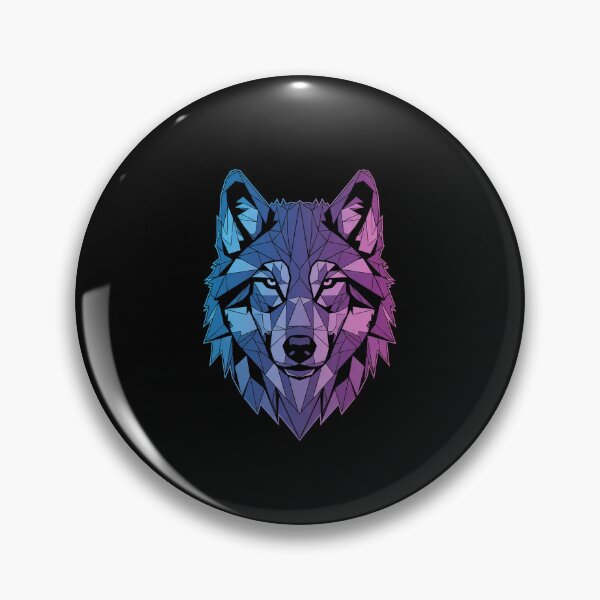 Item preview, Geometric Wolf Head with Neon Colors designed and sold by behnaninan.
