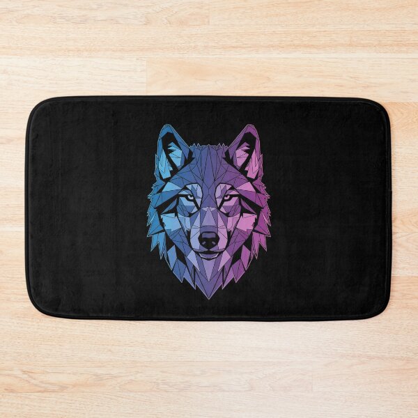 Item preview, Geometric Wolf Head with Neon Colors designed and sold by behnaninan.