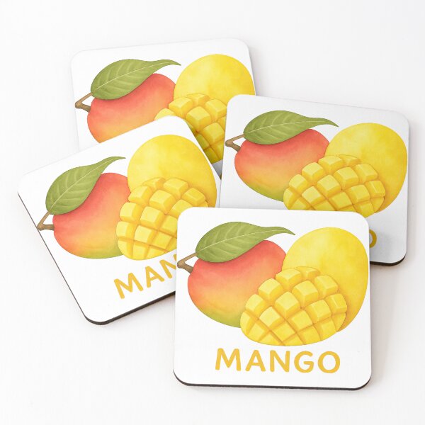 Item preview, Watercolor Mango Fruit with Bold Typography designed and sold by ArtfulWeave.