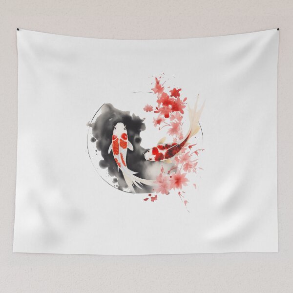 Item preview, Koi Fish With Cherry Blossom,Yin&Yang designed and sold by xiao xuans.