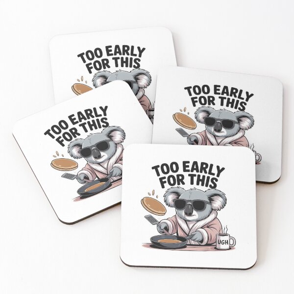 Item preview, Too Early For This – Sleepy Koala Pancake Morning designed and sold by MagicWander.