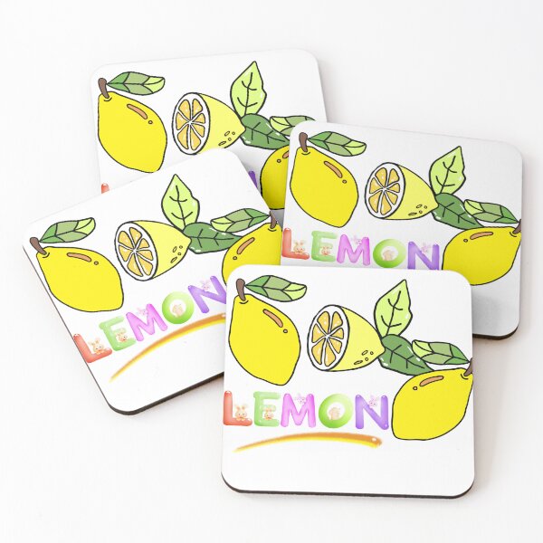 Item preview, Artwork colour yellow lemon and slice, alphabets L E M O N designed and sold by JUMBO_ART.