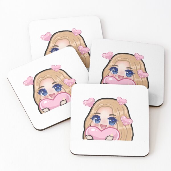 Item preview, Blonde Chibi Girl Emote – Cute Heart Love Expression  designed and sold by DesignByAvery.