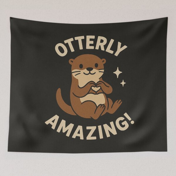 Item preview, Otterly Amazing - Cute Otter Pun Design designed and sold by KukitoHandmade.