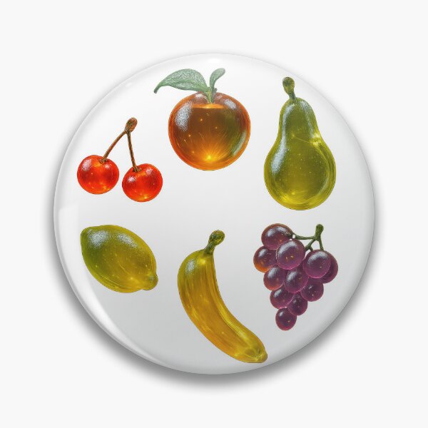 Item preview, Glass Fruit - Cherry, Peach, Pear, Lemon, Banana, Grapes designed and sold by Frutiger Aero Soft Club.