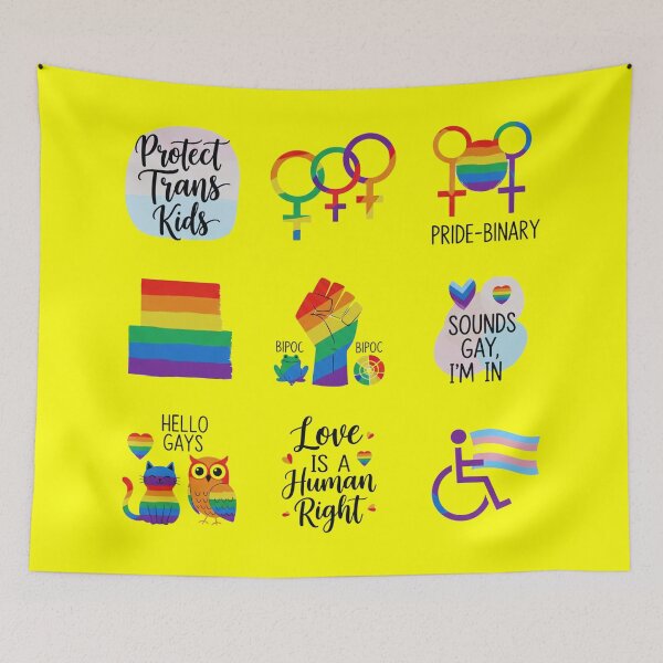 Item preview, Pride Month Stickers - Love is a Human Right designed and sold by RehanInkDesigns.