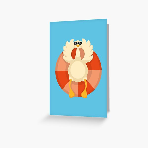 Item preview, Cool Goose on a Floatie in Sunglasses designed and sold by Art-of-Rory.
