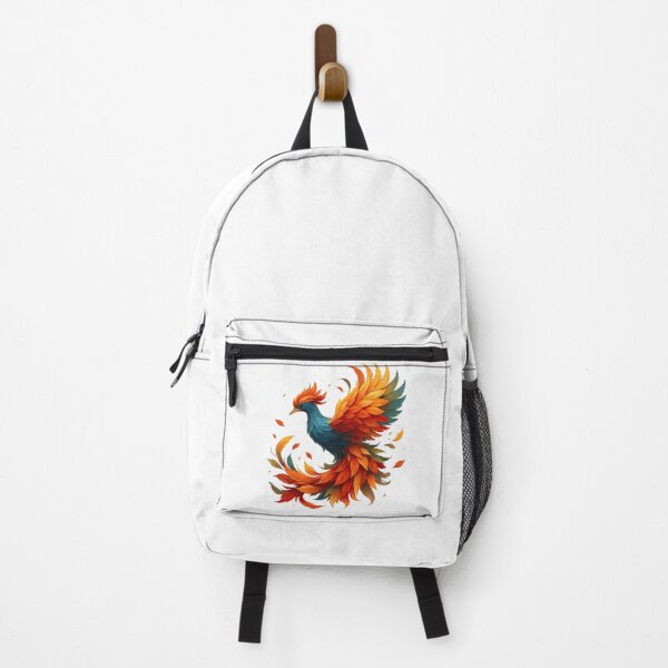 Item preview, Fiery Phoenix Bird with Vibrant Flame Feathers designed and sold by ArtfulWeave.
