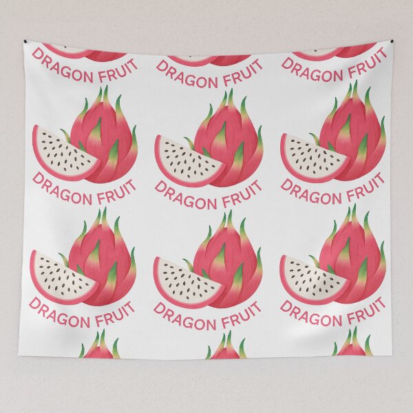 Item preview, Tropical Dragon Fruit with Bold Cutaway Design designed and sold by ArtfulWeave.