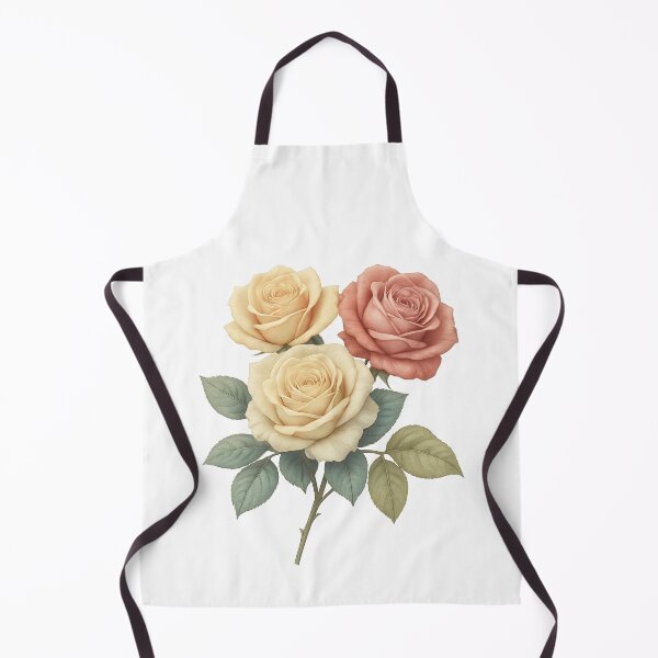 Item preview, Vintage Style Yellow and Peach Rose Trio designed and sold by ArtfulWeave.