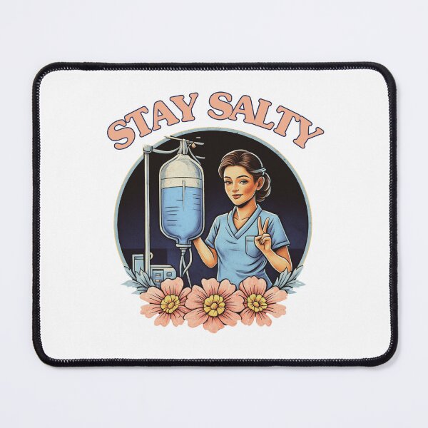 Item preview, Stay Salty Retro Nurse IV Design designed and sold by MedMindCreation.