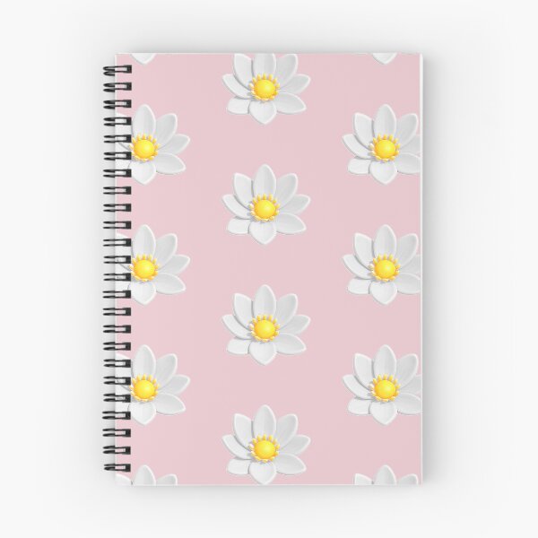 Item preview, White lotus 3D flower trendy pattern pink background designed and sold by HandmadeMood.