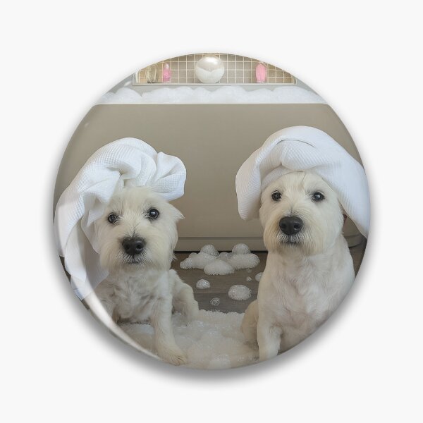 Item preview, Westie bath time designed and sold by misslouiselucy.