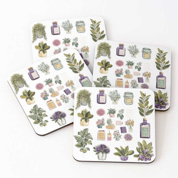 Item preview, green leafy stickers designed and sold by Artania21.