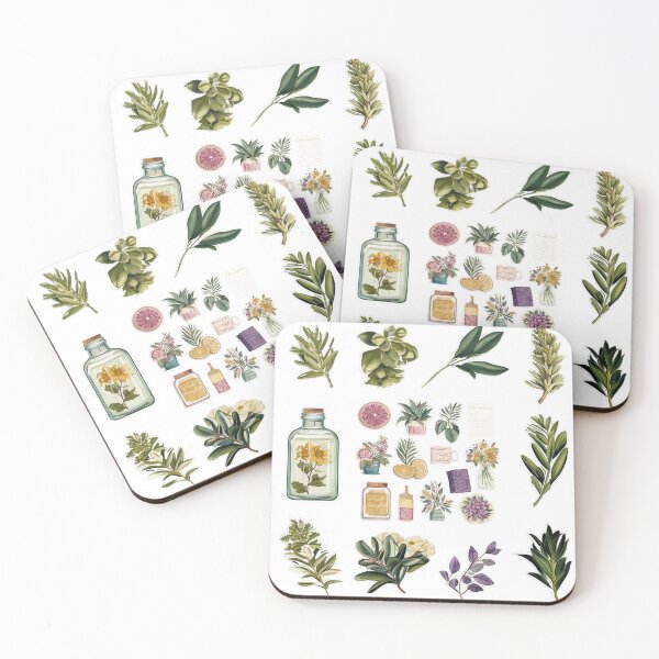 Item preview, green leafy stickers designed and sold by Artania21.