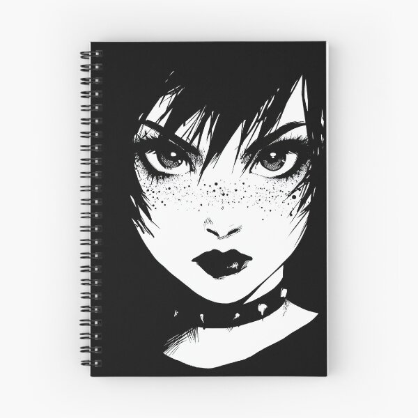 Item preview, Pale Freckled Punk Girl With Vector Outline designed and sold by Piotrek0001.