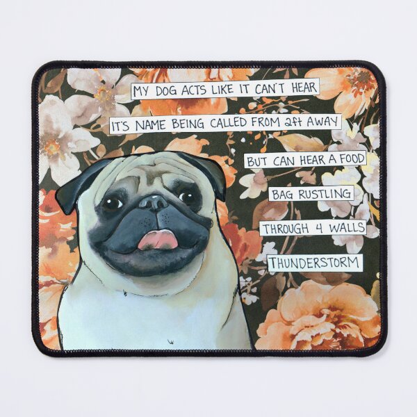 Item preview, Food Bag, Pug dog hand created art designed and sold by jamiemorathart.
