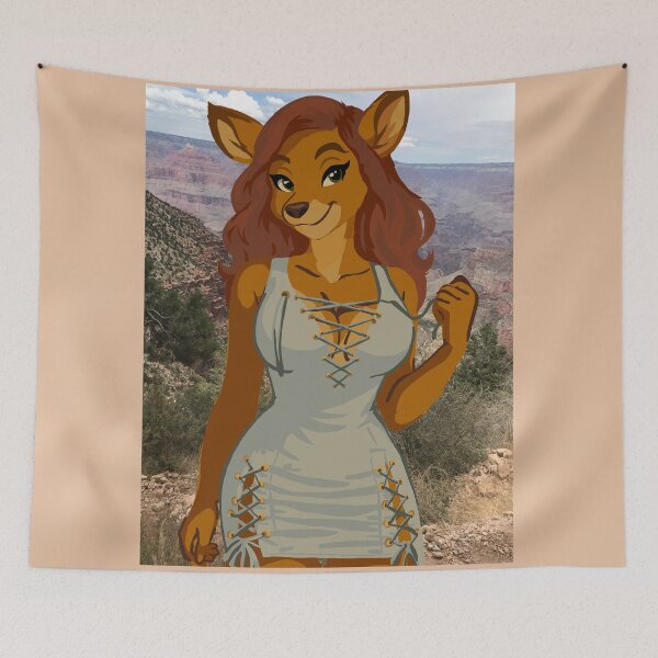 Item preview, D'oh!, Doe in 60's Style Dress designed and sold by KlakkDrawsStuff.