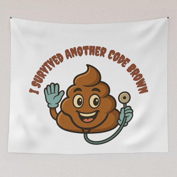 Item preview, I Survived Another Code Brown Nurse Humor Design designed and sold by MedMindCreation.