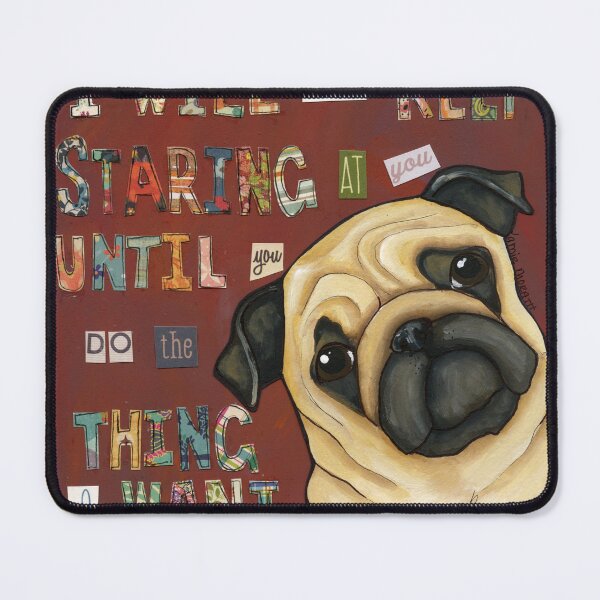 Item preview, Staring At You, Pug dog hand created art designed and sold by jamiemorathart.