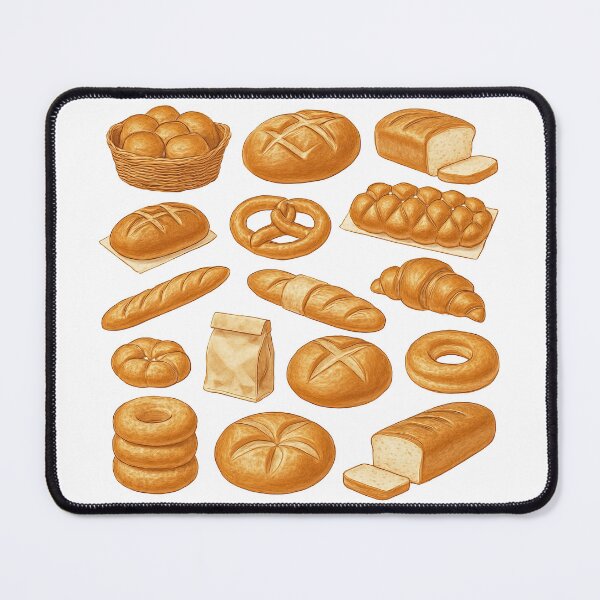 Item preview, Variety of Artisan Bread in Hand-Drawn Style designed and sold by ArtfulWeave.