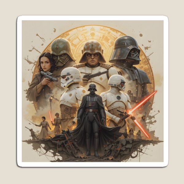 Item preview, Iconic Star Wars Heroes and Helmets Mural designed and sold by ART ATTACK ZONE.
