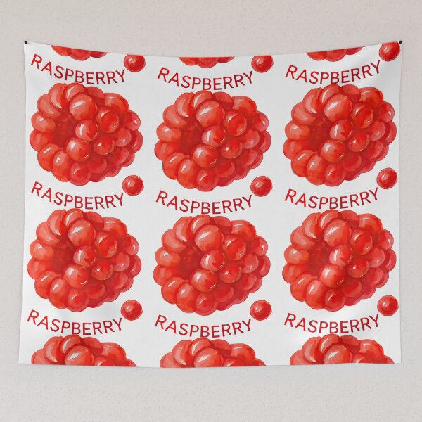 Item preview, Watercolor Raspberry with Hand-Lettered Text designed and sold by ArtfulWeave.