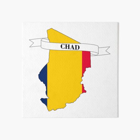 Item preview, Flag map of Chad designed and sold by visual adventures.