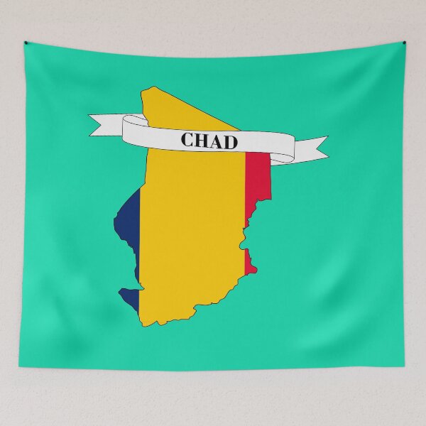 Item preview, Flag map of Chad designed and sold by visual adventures.